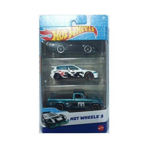 Hot Wheels- набор из 3 машинок, K5904-bwg настольные игры origami настольная игра подарочный набор 10 в 1 hot wheels