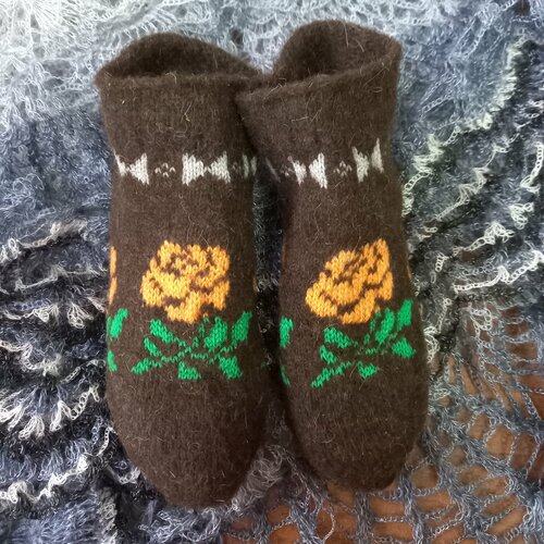фото Женские носки орчанка укороченные, размер 38/41, коричневый