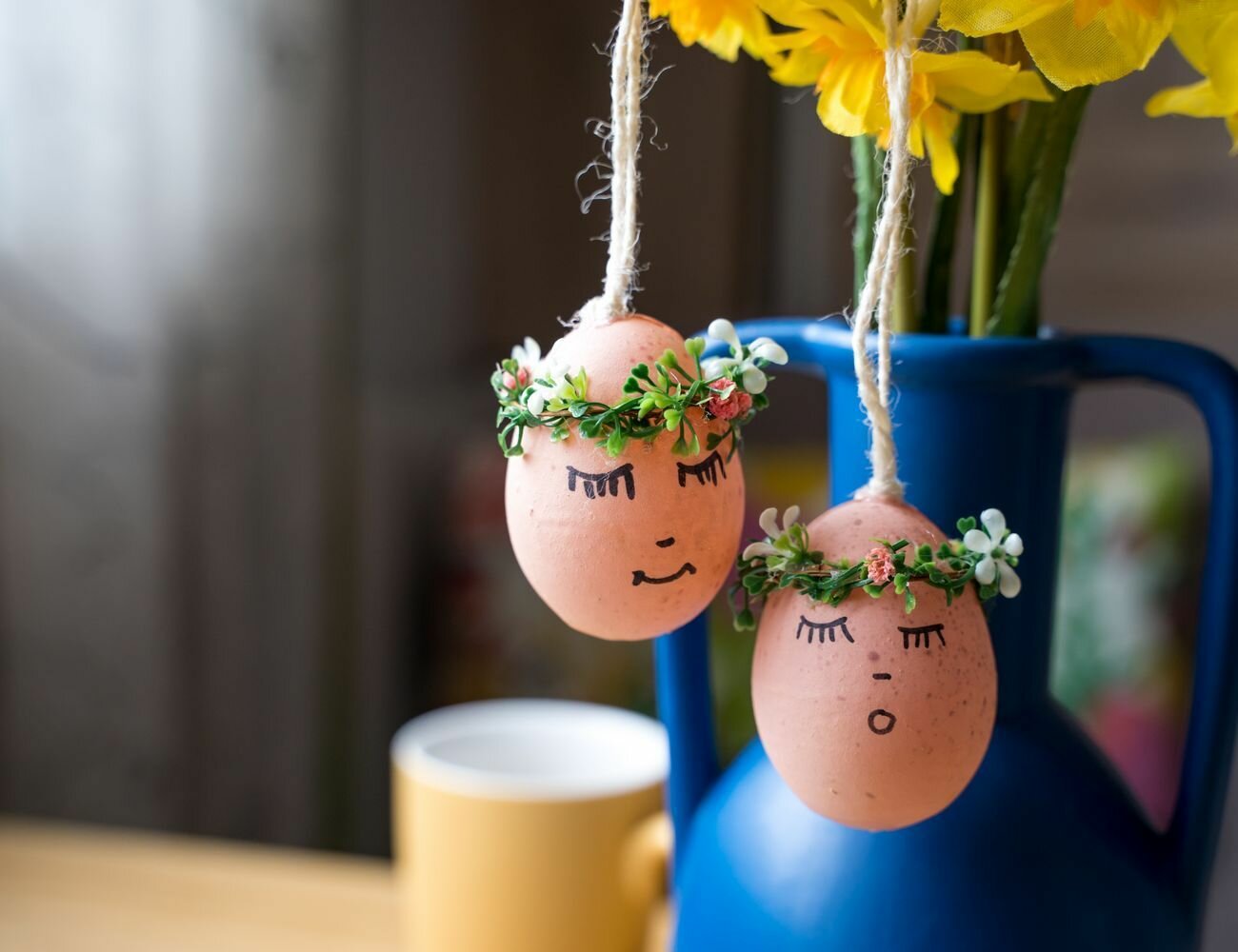 Декоративные пасхальные яйца фомиаран, коричневые, 6 см (2 шт.), Kaemingk