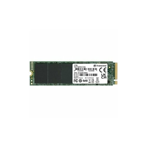 Твердотельный диск 1TB Transcend MTE115S 3D TLC NAND M2 2280 PCIe Gen3x4 DRAM-less 1274900₽