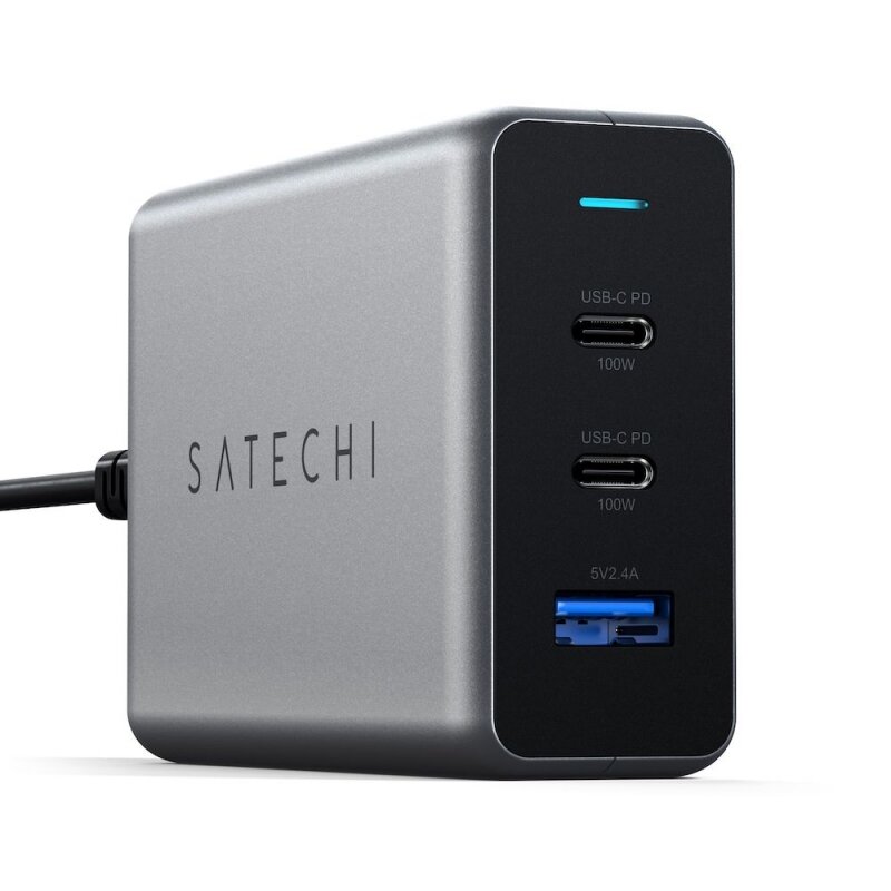 Сетевое зарядное устройство Satechi (ST-TC100GM-EU) 100W Type-C PD (Space Grey) - фото №5