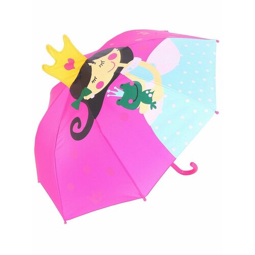 Зонт-трость ArtRain, автомат, купол 77 см, 8 спиц, розовый