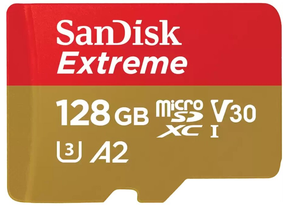 Micro SD 128GB SanDisk microSDXC Class 10 UHS-I A2 C10 V30 U3 Extreme 170MB/s SDSQXAA-128G-GN6GN