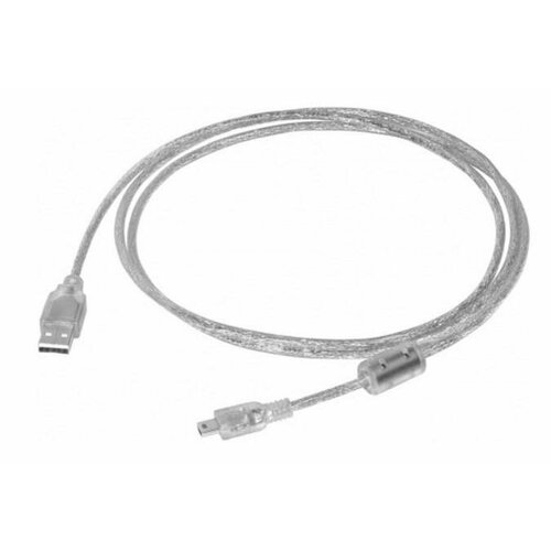 Greenconnect Кабель PROF 1.0m USB 2.0, AM/mini 5P, прозрачный, 28/24 AWG, экран, армированный, морозостойкий, GCR-UM1M5P-BD2S-1.0m