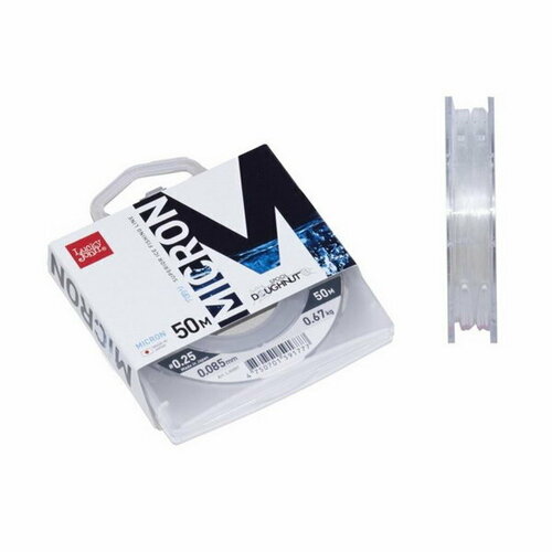 фото Леска монофильная зимняя micron, диаметр 0.08 мм, тест 0.67 кг, 50 м lucky john