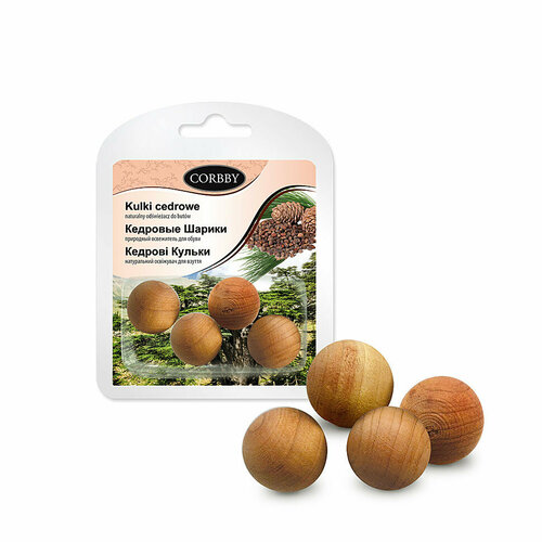 Природный освежитель CORBBY для обуви и одежды натуральный кедр 4 шт 701₽