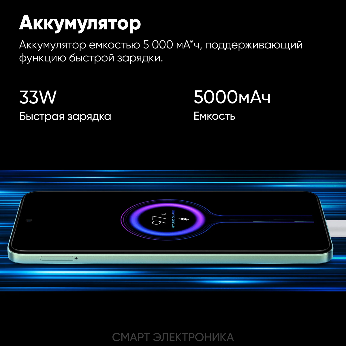 Смартфон Redmi Note 12S 8GB+256GB Black Ростест — фото 1