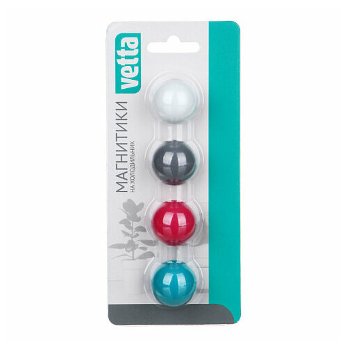 VETTA Магнитики на холодильник для заметок 4шт 23х25мм 399₽
