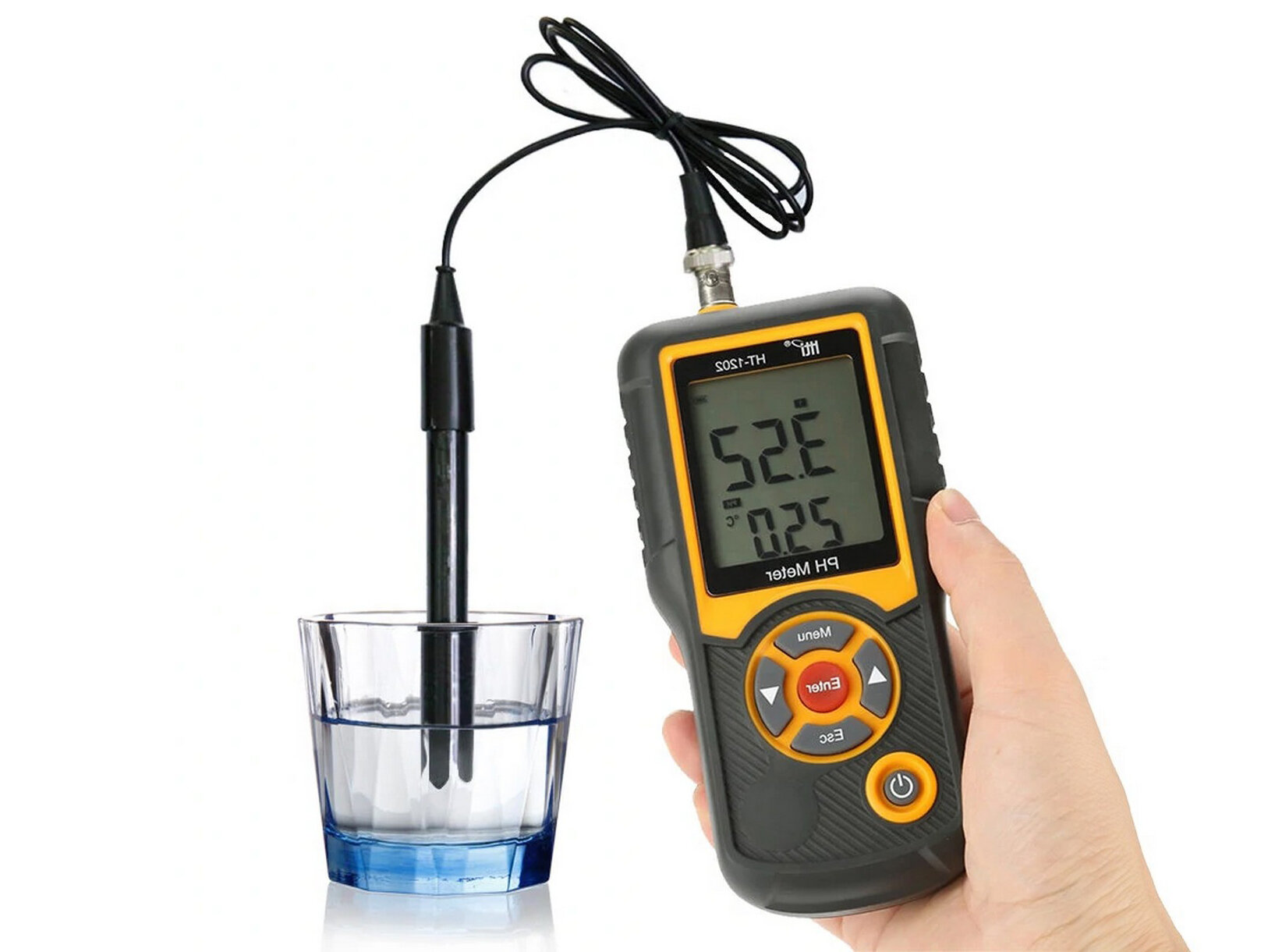 Hti HT-1202 (S14668HT1) электрический Ph метр цифровой, PH-метры и тестеры качества воды (ph метр для воды).
