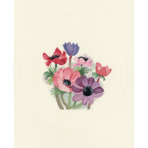 Набор для вышивания Anemones De Caen 17 х 16,5 см DERWENTWATER DESIGNS WCA