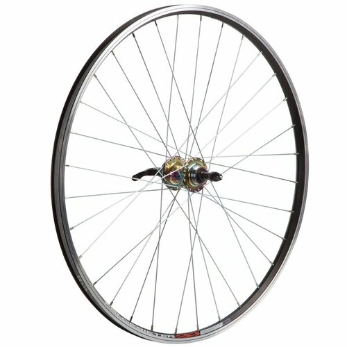 фото Колесо 29" зад 2-ой. обод 32 отв, втулка sf b07r неохром алюм под диск 6 блт, э-к, пром. под трещ. мета