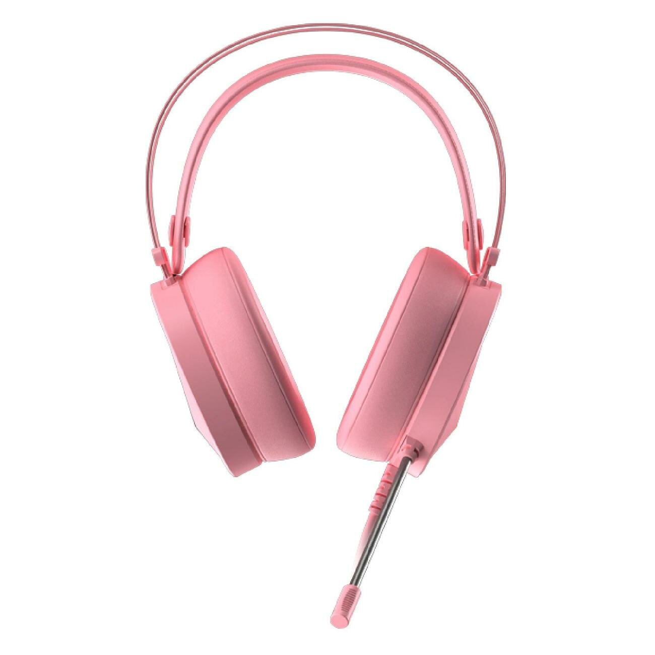 Гарнитура игровая проводная Dareu EH722X Pink (розовый), подсветка RGB, подключение USB - фото №3