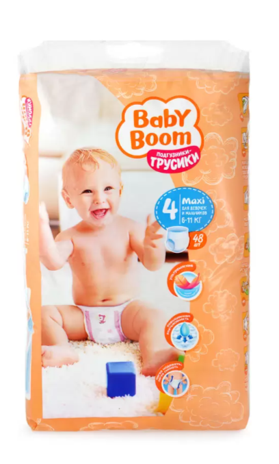 Подгузники-трусики Baby Boom Maxi 4 (6-11 кг), 48 шт