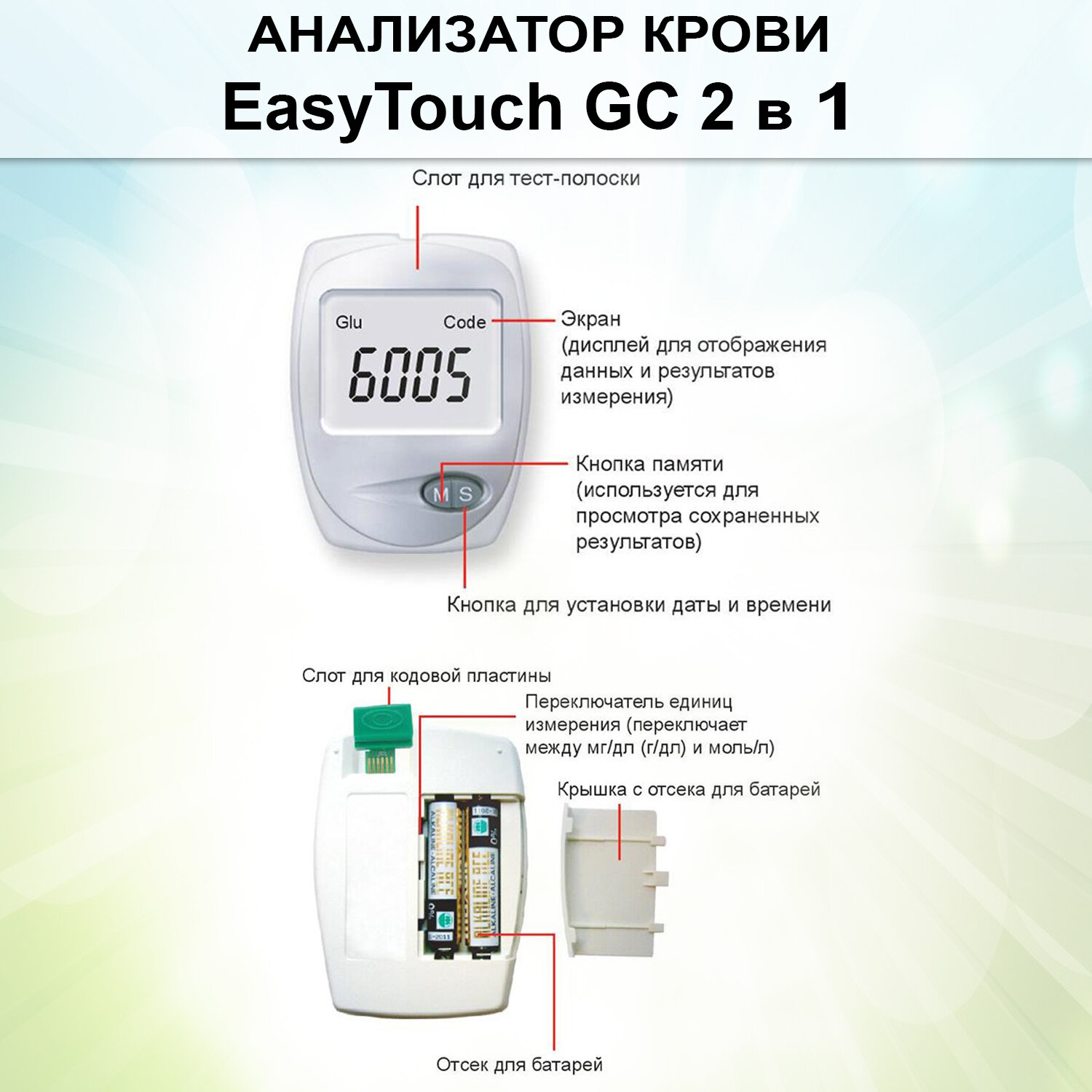 Анализатор крови EasyTouch GC