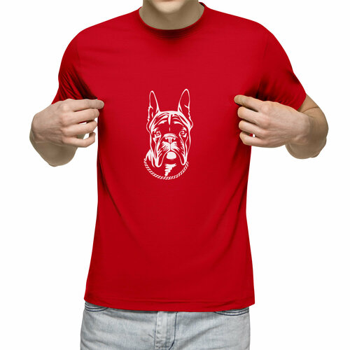 Футболка Us Basic, размер S, красный мужская футболка бульдог с косточкой s черный