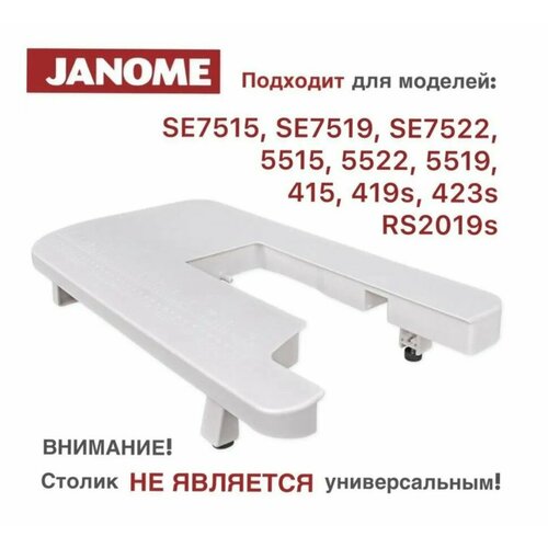 Приставной столик для швейных машин Janome 7515 / 7519 / 7522 / RS2019s / 5515 / 5522 / 5519 / 415 / 419s / 423s / Стол для швейной машинки расширительный 303-403-005 приставной столик для швейных машин janome 7515 7519 7522 rs2019s 5515 5522 5519 415 419s 423s стол для швейной машинки расширительный 303 403 005