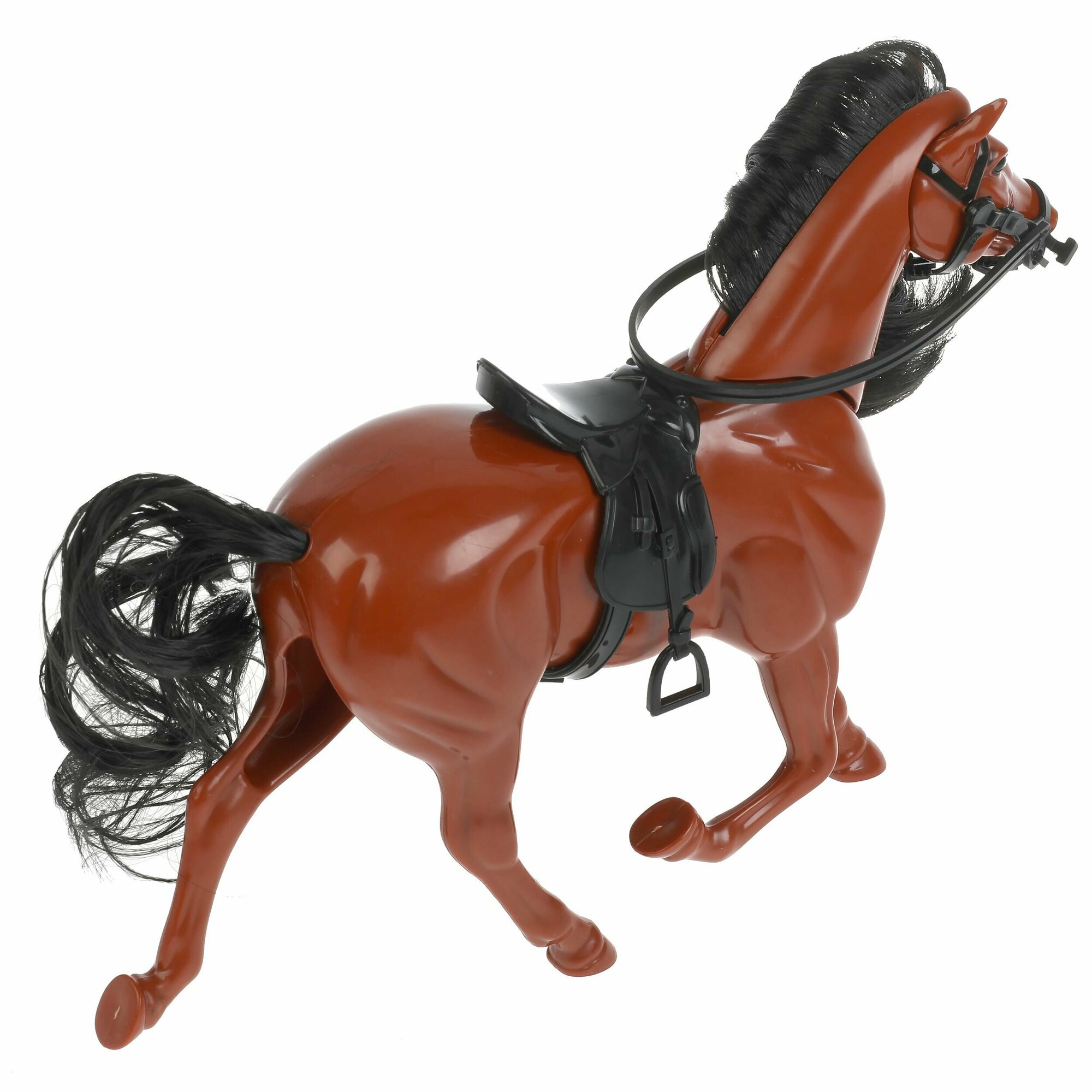 Лошадь игрушка для кукол барби София 29 см музыкальная с седлом карапуз HY824738-PH-S
