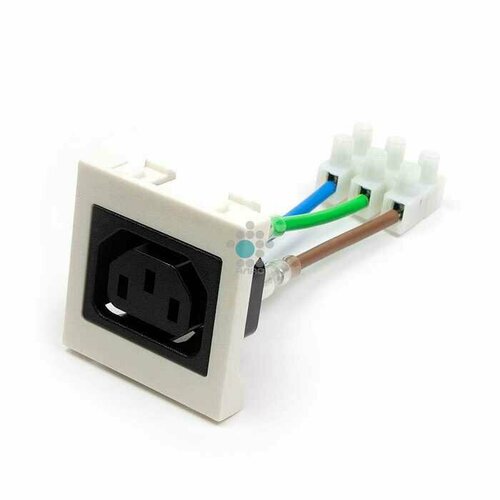 Розетка IEC 60320 C13 10A 250V формата Mosaic 45x45 мм LAN-SIP-23IEC-C13 1967₽