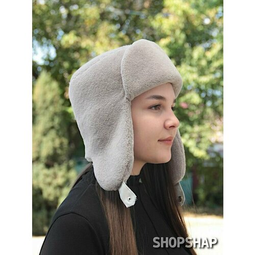 фото Шапка ушанка shopshap ушанка shopshap невена, размер 59, серый