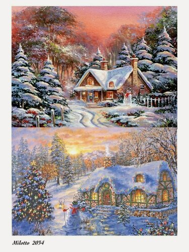 Изображение товара Декупажная карта А4 рисовая бумага новогодняя 2034