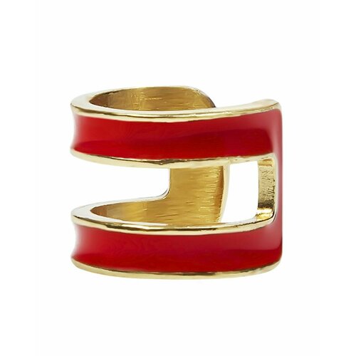 Серьги каффы STILE ME, серебро, 925 проба, эмаль, длина 9 см, красный