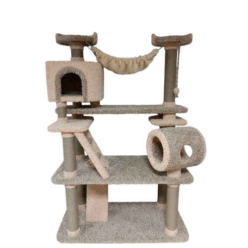 Игровой комплекс для кошек, 210см, бежевый и коричневый