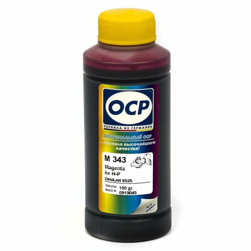 Чернила OCP M 343 пурпурные для HP DeskJet Ink Advantage 3520, 3525, 3625, 4615, 4625, 5525, 6525 картриджей 655 100мл комплект картриджей inko 655 для hp deskjet ink advantage 3525 3625 4615 4625 5525 6525 4 цвета