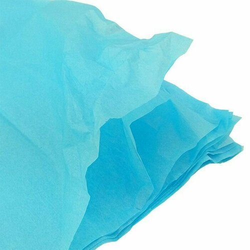 Бумага упаковочная тишью Голубая; 10 листов 50*66 см