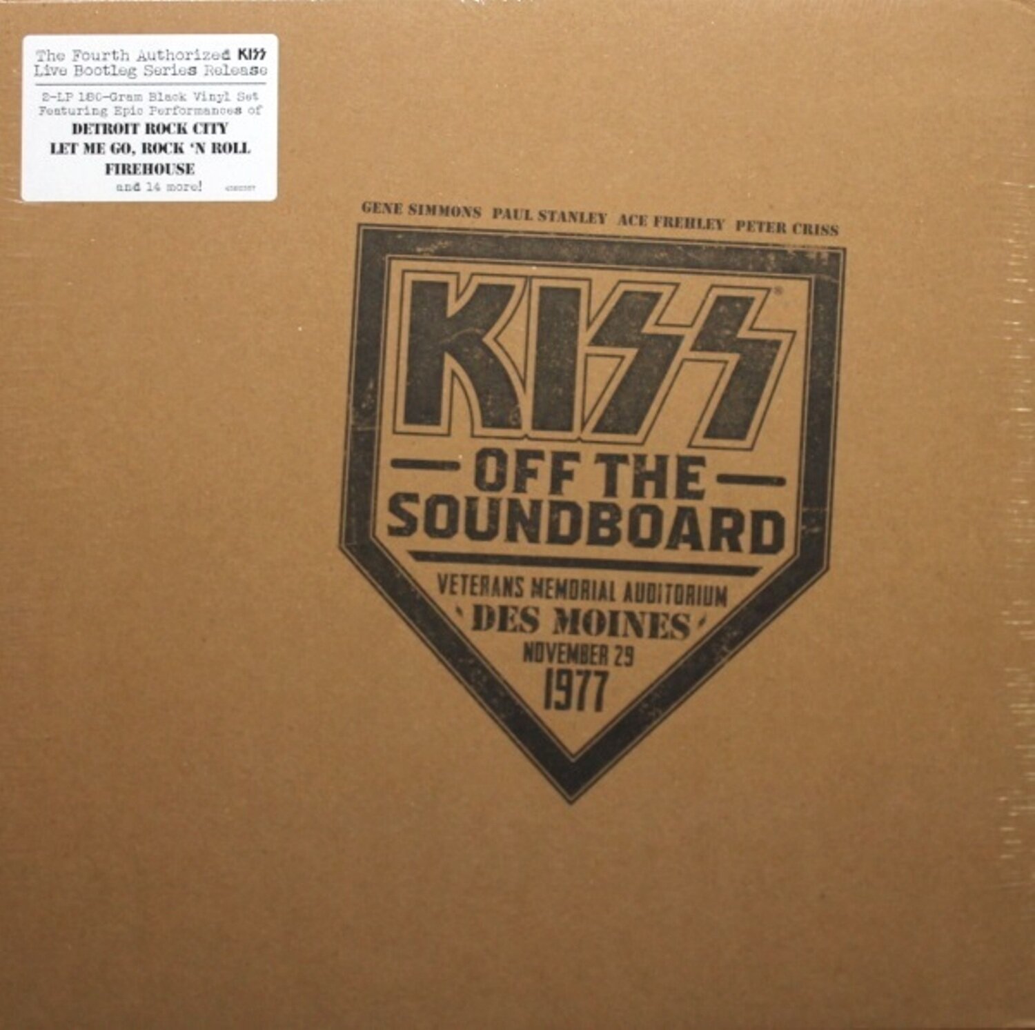 Kiss Off The Soundboard Veterans Memorial Auditorium Des Moines November 1977 Black Vinyl (2LP) Universal Music