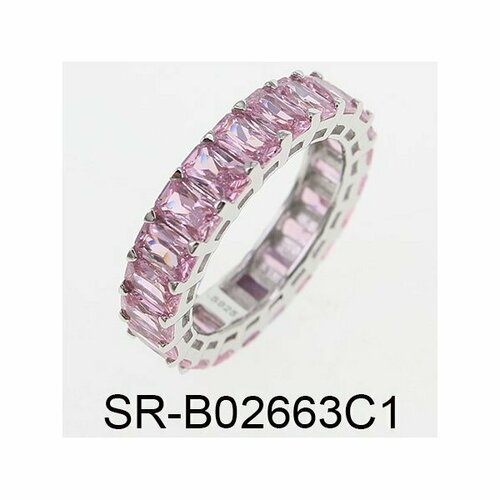 Кольцо Fidelis, серебро, 925 проба, фианит, размер 18, белый