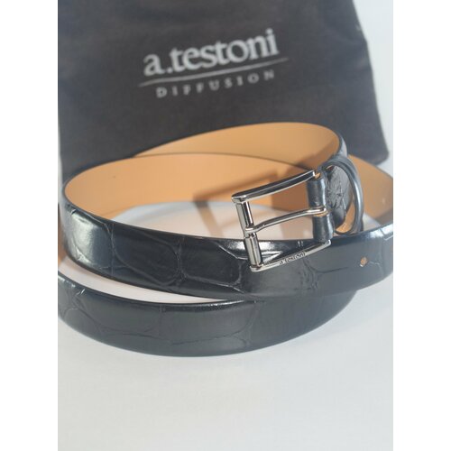 фото Ремень a.testoni, размер 115, черный