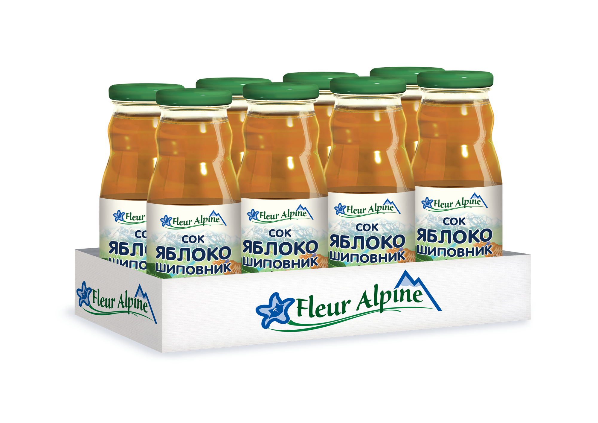 Сок детский Fleur Alpine ЯБЛОЧНО-ШИПОВНИКОВЫЙ, с 5 месяцев, 200 мл
