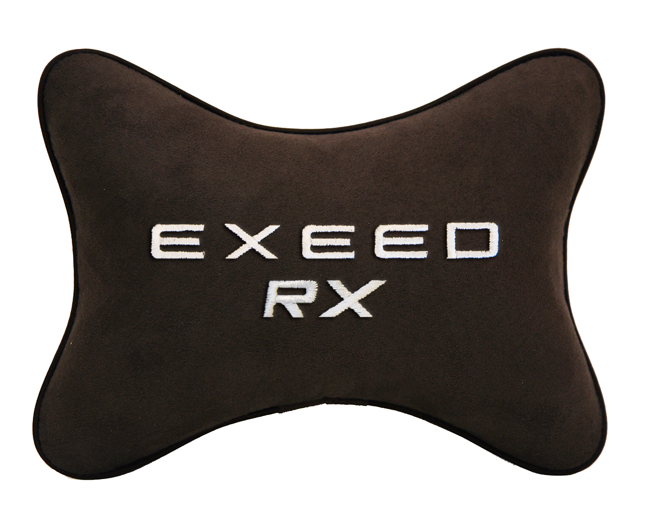 Подушка на подголовник алькантара Coffee с логотипом автомобиля EXEED RX