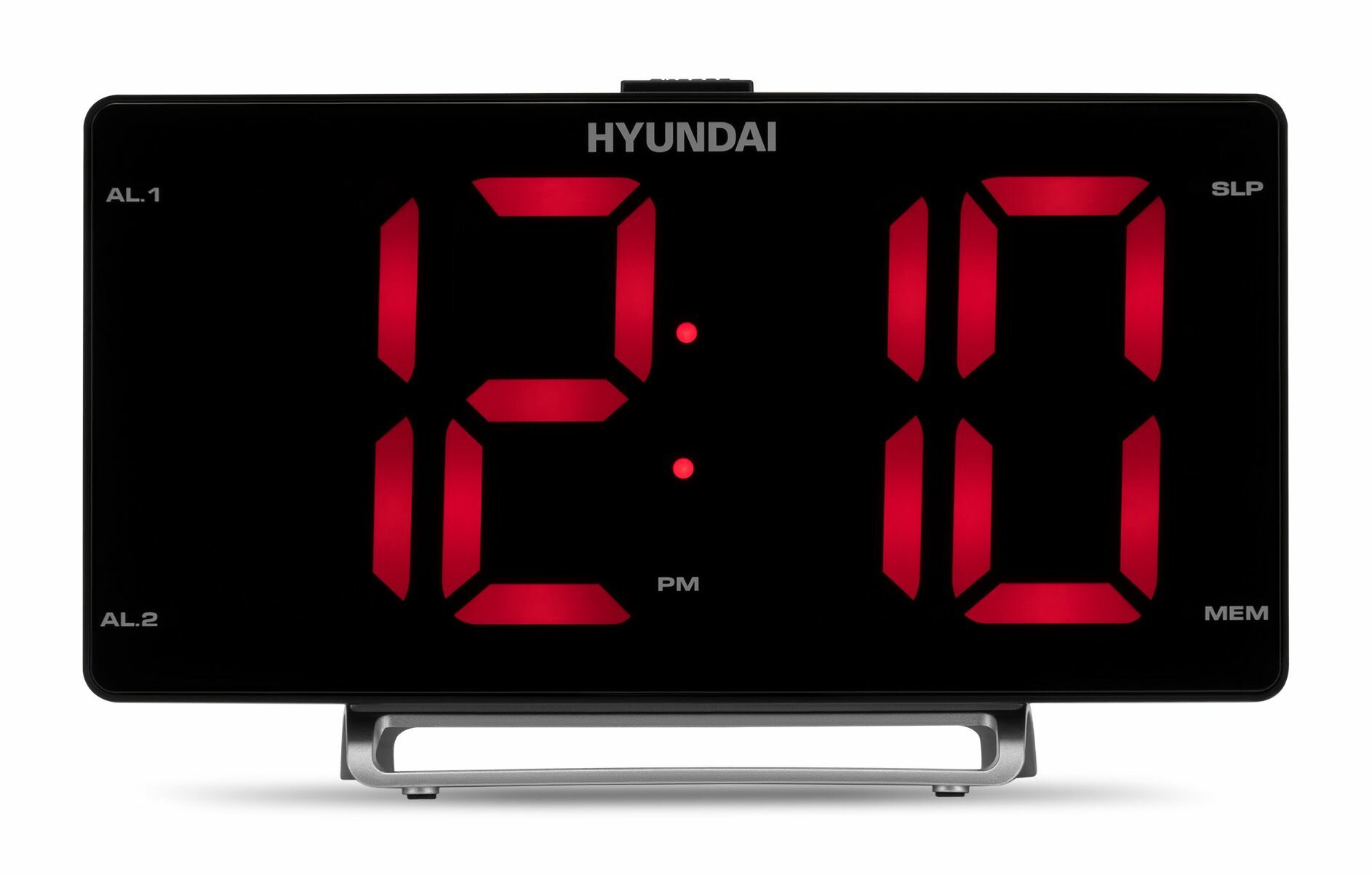 Радиобудильник Hyundai H-RCL246, черно-красный