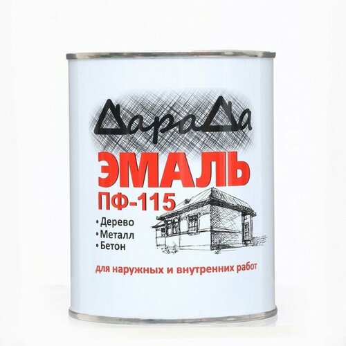 Эмаль (Дарада) ПФ-115 (ГОСТ) коричневая 0,8 кг эмаль пф 115 stm красно коричневая 0 9 кг