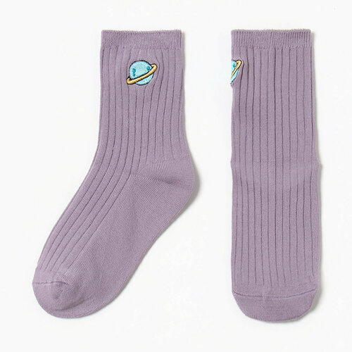 Носки Minaku размер 15/18, фиолетовый набор бусин цв фиолетовый 18 видов
