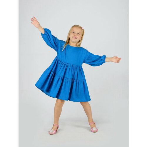 Платье NOLEBIRD, размер 116, синий платье nolebird размер 116 122 серый