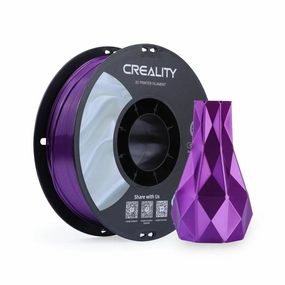 Катушка CR-Silk Purple пластика Creality, фиолетовый, 1,75 мм 1кг для 3D принтеров 3301120005