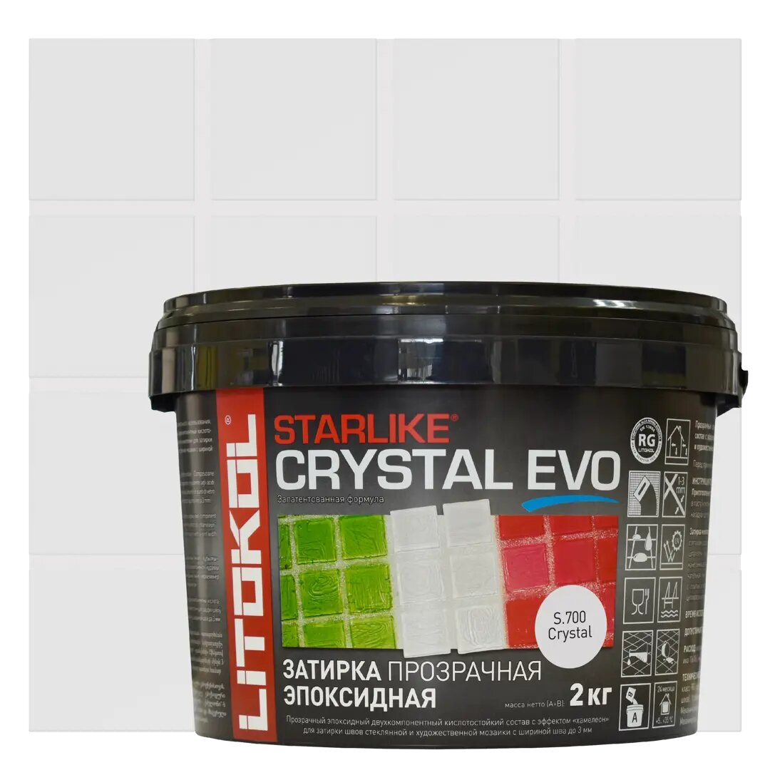 Затирка эпоксидная Litokol Starlike Evo S.700 цвет прозрачный 2 кг