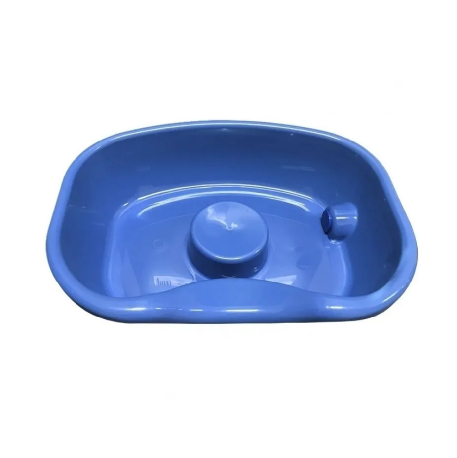 Ванночка для мытья головы лежачих больных с подголовником Ivalga - синяя