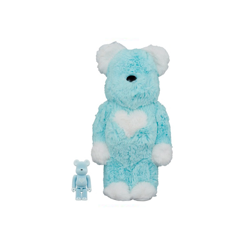 Bearbrick x Valmuer 100% & 400% Set Blue (Р.)