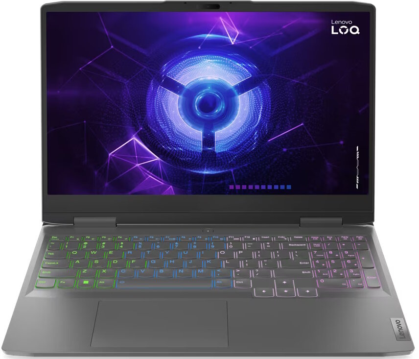 Ноутбук Lenovo LOQ 15IRH8 15.6 (1920x1080) IPS 144Гц/Intel Core i5-12450H/16ГБ DDR5/512ГБ SSD/GeForce RTX 3050 6ГБ/Без ОС серый (82XV00S8RK)