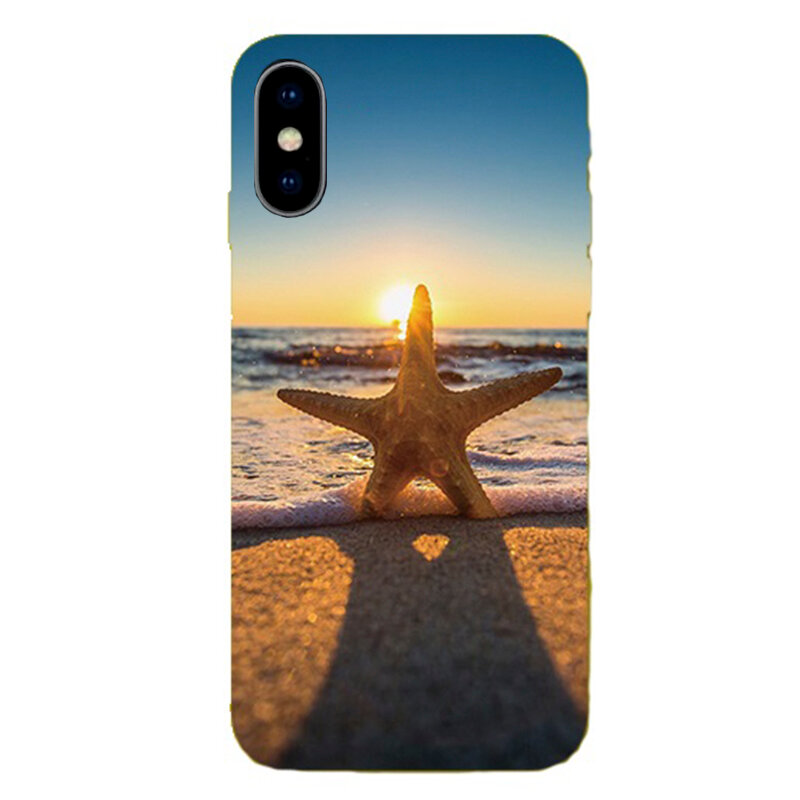 Чехол силиконовый для iPhone X/XS, HOCO, с дизайном морская звезда