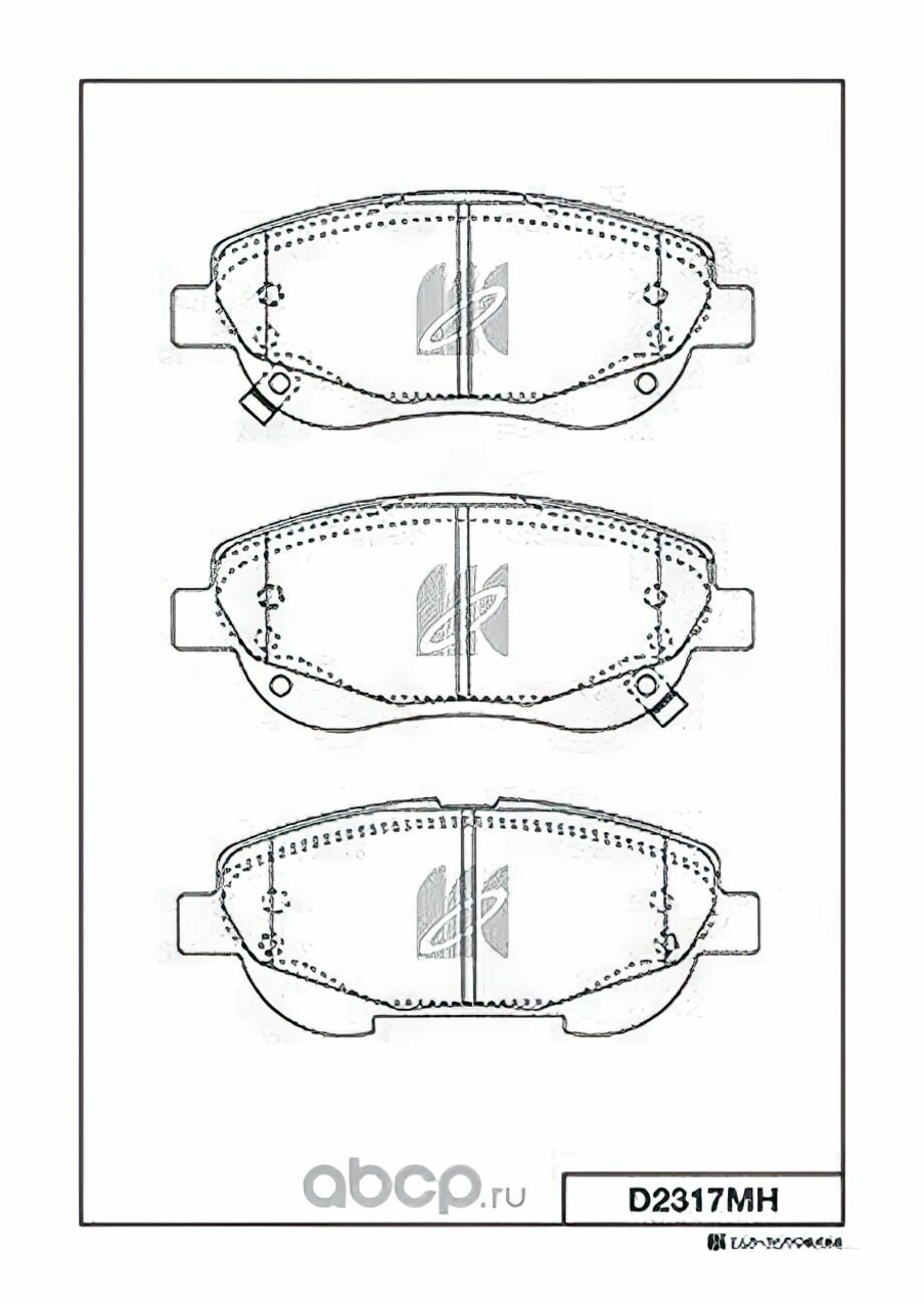 Тормозные колодки Toyota Avensis 09- D2317MH