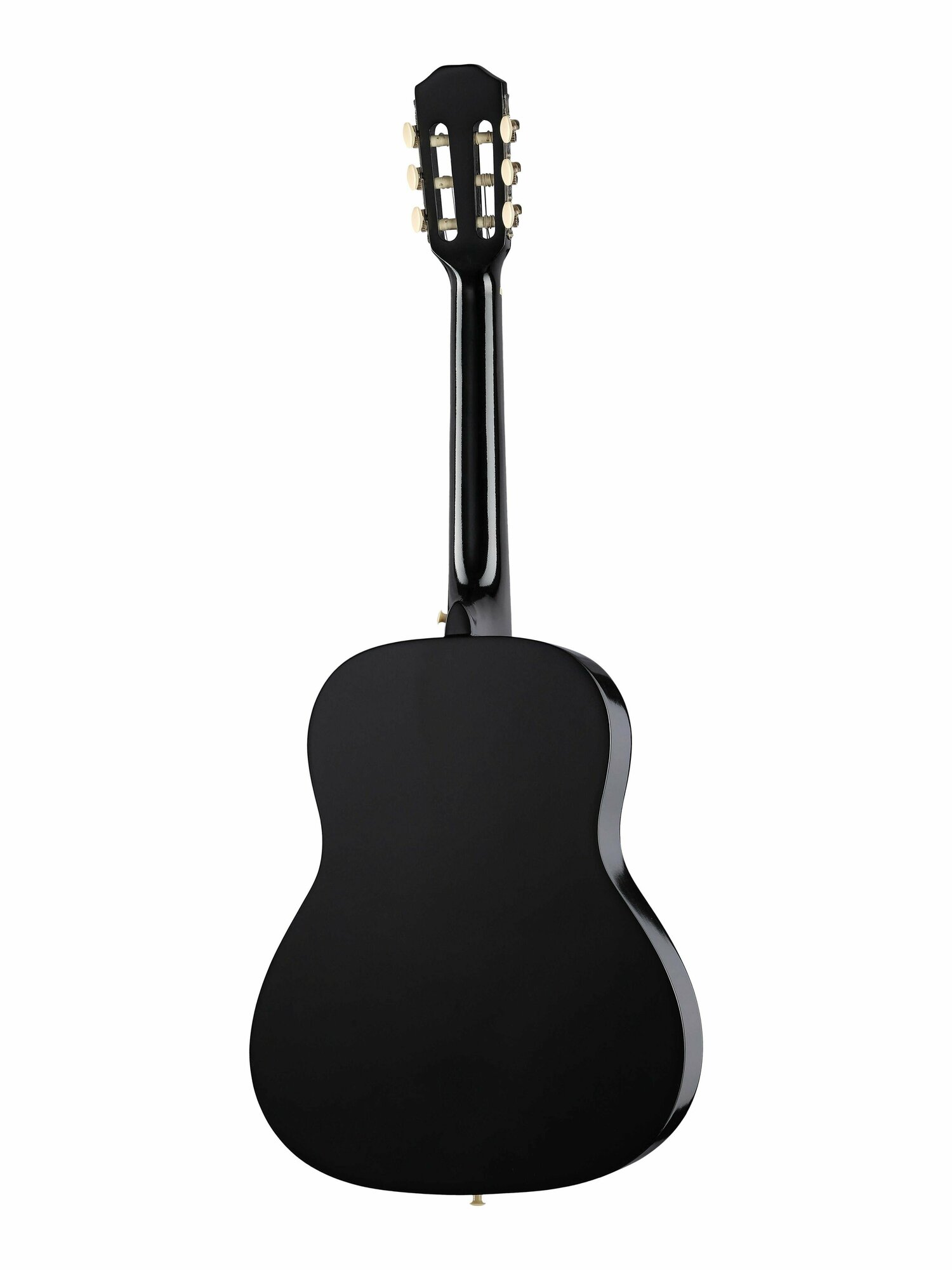 Классическая гитара 3/4 с чехлом, ремнем, тюнером, черная, Foix FCG-2036CAP-BK-3/4