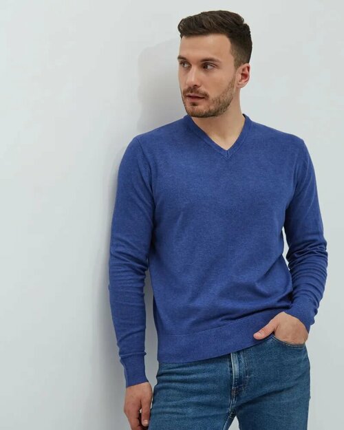 Пуловер , размер XXXL, голубой