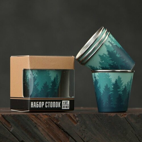 Набор стопок Лес 4 шт х 30 мл для дома 699₽