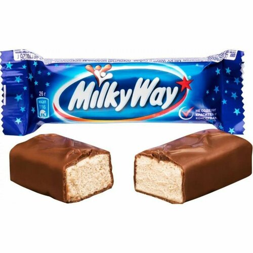 Конфеты шоколадные батончики Milky Way Minis, 1 кг / Молочный шоколад, нуга