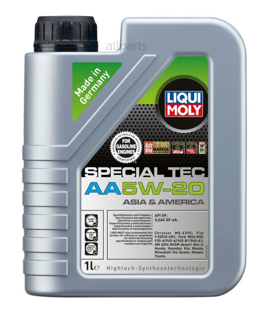 LIQUI MOLY 20792 Liqui Moly 20792/7620 Special Tec AA 5W-20 1л для амер. и япон. авто