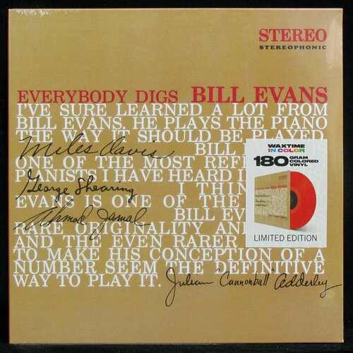 Виниловая пластинка WaxTime In Color Bill Evans Trio – Everybody Digs Bill Evans (coloured vinyl)